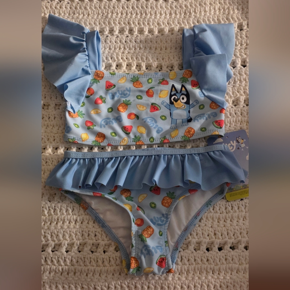 Bluey Kids Swim Bikini Set - Blue